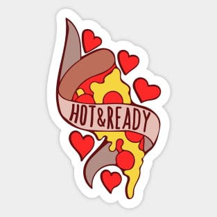 Hot & Ready pizza Sticker